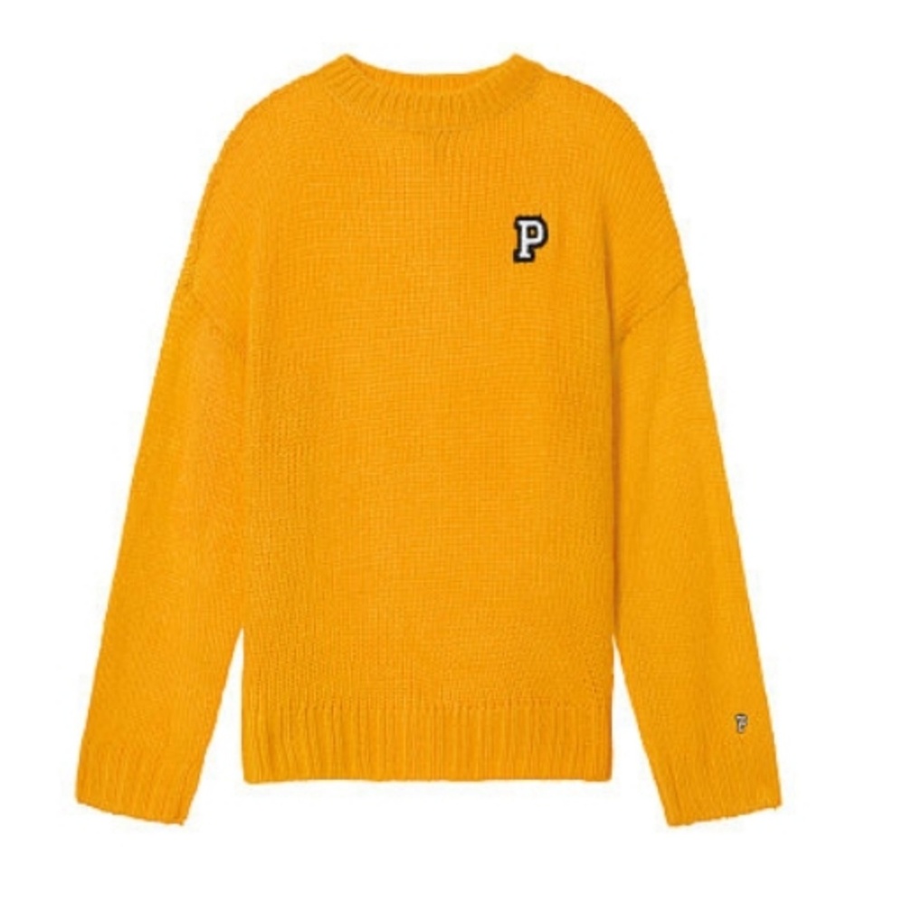 "PINK" Yellow Sweater